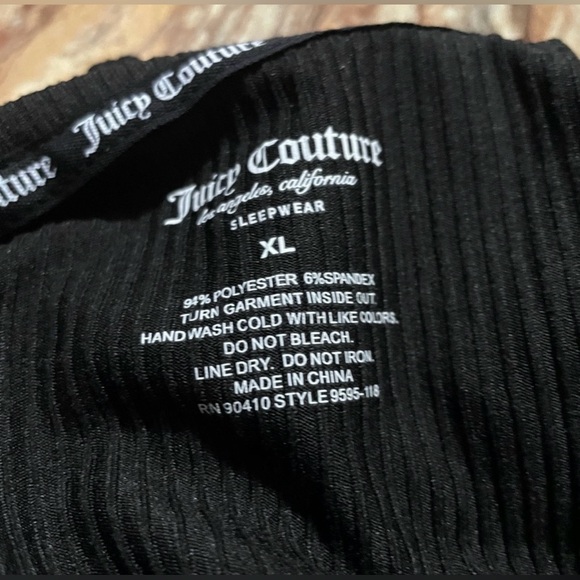 Juicy Couture Bling U Black Tank with Rhinestone Detail Size XL - Picture 3 of 6